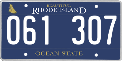 RI license plate 061307