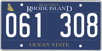 RI license plate 061308