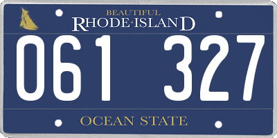 RI license plate 061327