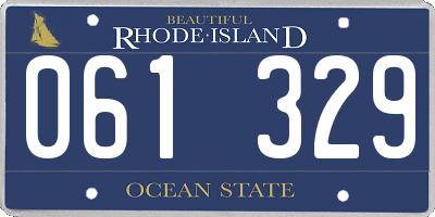 RI license plate 061329