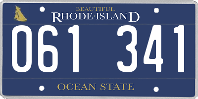RI license plate 061341