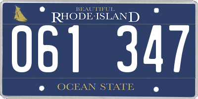 RI license plate 061347