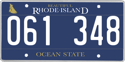 RI license plate 061348