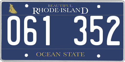 RI license plate 061352