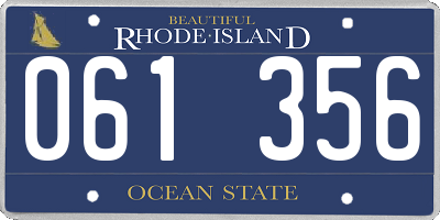 RI license plate 061356