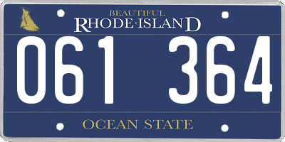 RI license plate 061364