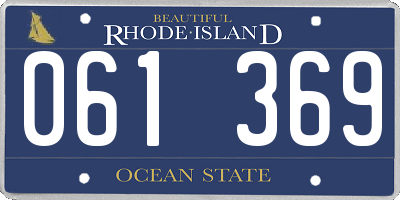 RI license plate 061369