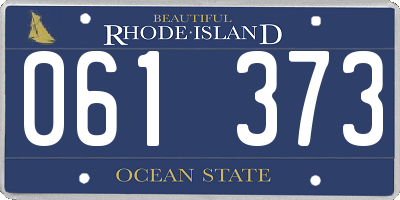 RI license plate 061373