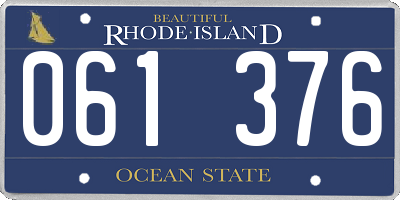 RI license plate 061376