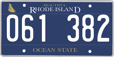 RI license plate 061382