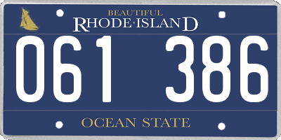RI license plate 061386