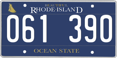 RI license plate 061390