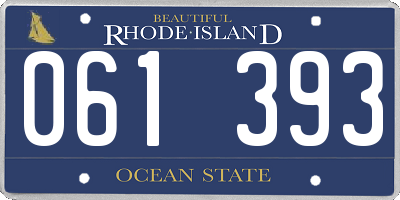 RI license plate 061393