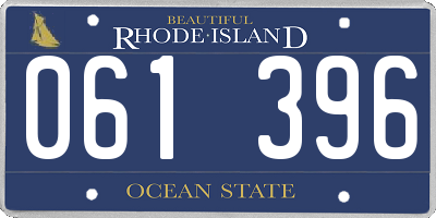 RI license plate 061396