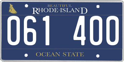RI license plate 061400