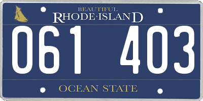 RI license plate 061403
