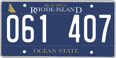 RI license plate 061407