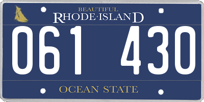 RI license plate 061430