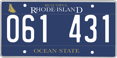 RI license plate 061431