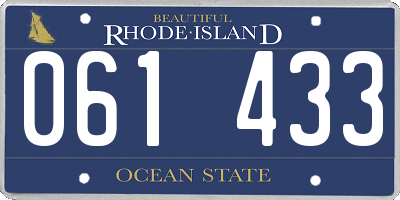 RI license plate 061433