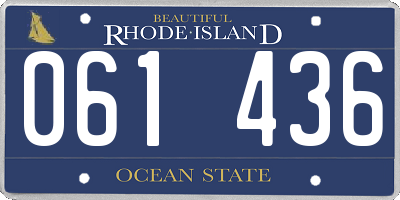 RI license plate 061436