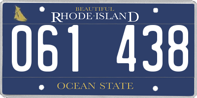 RI license plate 061438