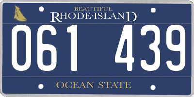 RI license plate 061439