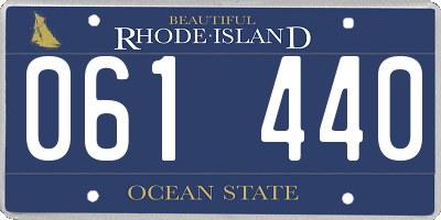 RI license plate 061440