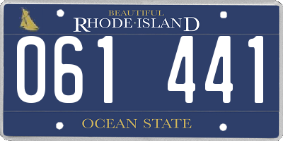 RI license plate 061441