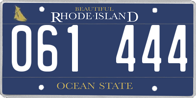 RI license plate 061444