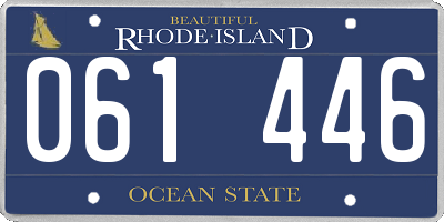 RI license plate 061446