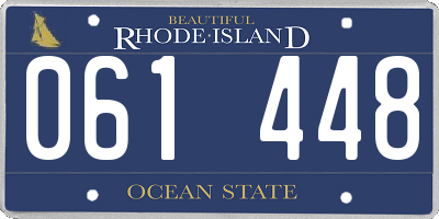 RI license plate 061448