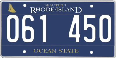 RI license plate 061450