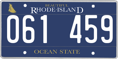 RI license plate 061459