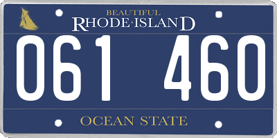 RI license plate 061460