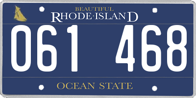 RI license plate 061468