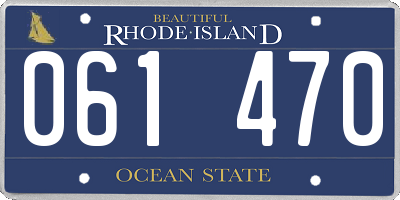 RI license plate 061470