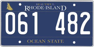 RI license plate 061482