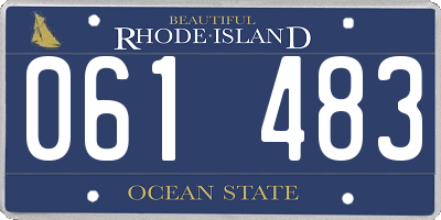 RI license plate 061483