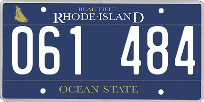 RI license plate 061484