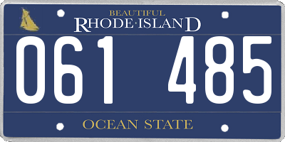 RI license plate 061485