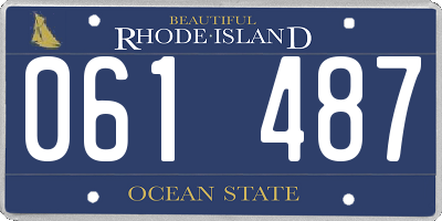 RI license plate 061487
