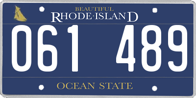RI license plate 061489