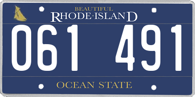 RI license plate 061491