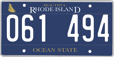 RI license plate 061494