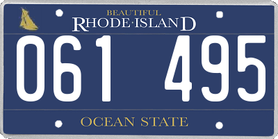 RI license plate 061495