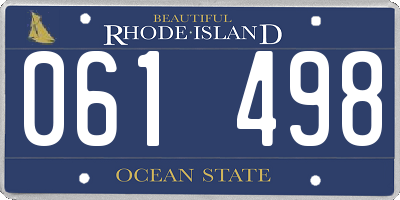RI license plate 061498