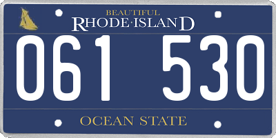 RI license plate 061530