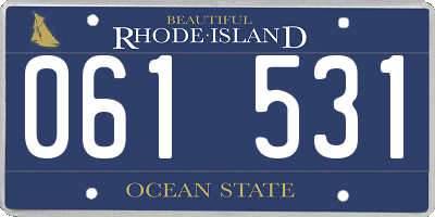 RI license plate 061531