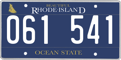 RI license plate 061541